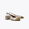 Tory Burch Cap Toe Slingback Pump In Multi