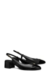 Tory Burch Cap Toe Slingback Pump In Black
