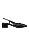 Tory Burch Leather Embellished Slingback Pumps 45 In Black