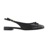Tory Burch Cap Toe Slingbacks In Black
