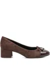 Tory Burch Cap-toe Suede Pumps In Brown