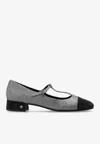 Tory Burch Rhinestone Embellished Ballerina Shoes In Silver