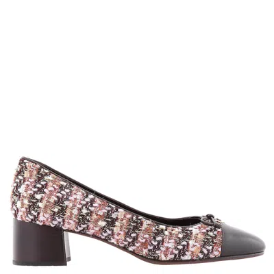 Tory Burch Cap-toe Tweed Pumps In Multi