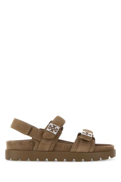 Tory Burch Cappuccino Suede Mellow Sandals In Neutral