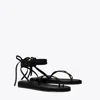 Tory Burch Suede Capri Sandals Flat Sole Strappy Design