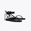 Tory Burch Capri Ankle Wrap Sandal In Black