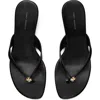 Tory Burch Capri Kitten Heel Sandal In Perfect Black/gold