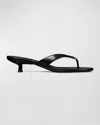 Tory Burch Capri Low Heel Sandal In Perfect Black / Gold