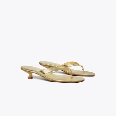 Tory Burch Capri Low-heel Sandal In Gold
