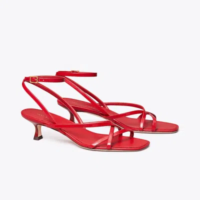 Tory Burch Capri Low Heel Sandal In Tory Red