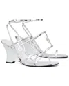 Tory Burch Capri Miller Leather Wedge In White