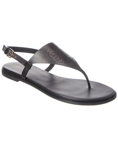 Tory Burch Capri Perf Leather Sandal In Black