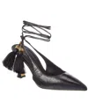 Tory Burch Capri Wrap Leather Pump In Black