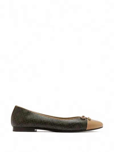 Tory Burch Cap-toe Ballet In Brown
