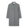 Tory Burch Wool Coat In Flecked Gray