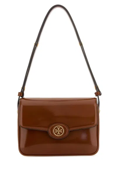 Tory Burch Caramel Leather Robinson Shoulder Bag