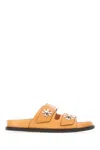 Tory Burch Caramel Leather Slider Sandals