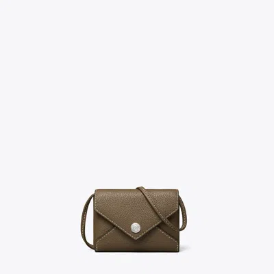 Tory Burch Card Case Lanyard In Brown