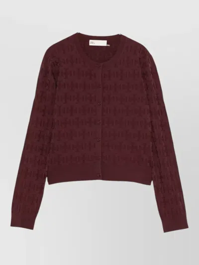 Tory Burch Cardigan In Burgundy