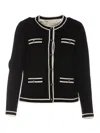 Tory Burch Kendra Button-down Merino Wool Cardigan In Black