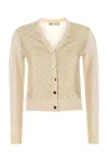 Tory Burch Silk And Wool Cardigan With Logos