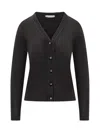 Tory Burch Black Wool-silk Blend Top In Multicolor