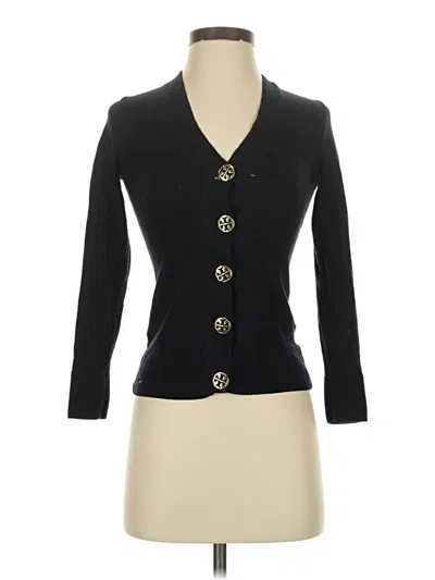 Pre-owned Tory Burch Cardigan Sweater In Black