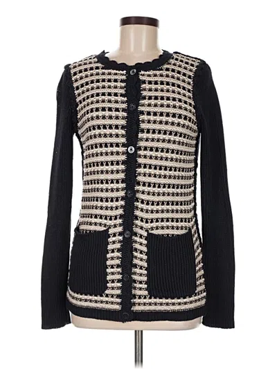 Pre-owned Tory Burch Cardigan Sweater In Black