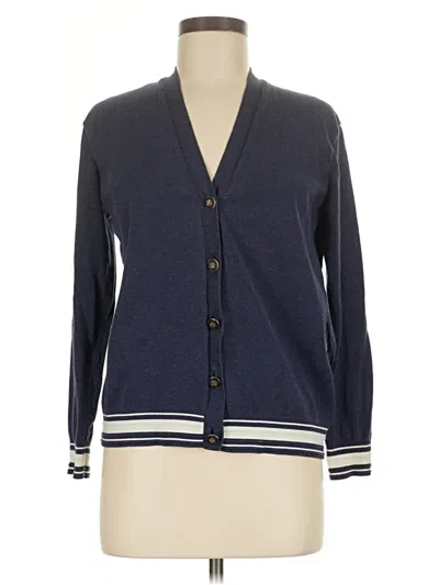 Pre-owned Tory Burch Cardigan Sweater In Blue