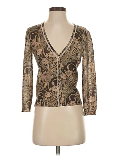 Pre-owned Tory Burch Cardigan Sweater In Brown