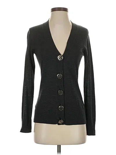 Pre-owned Tory Burch Cardigan Sweater In Gray