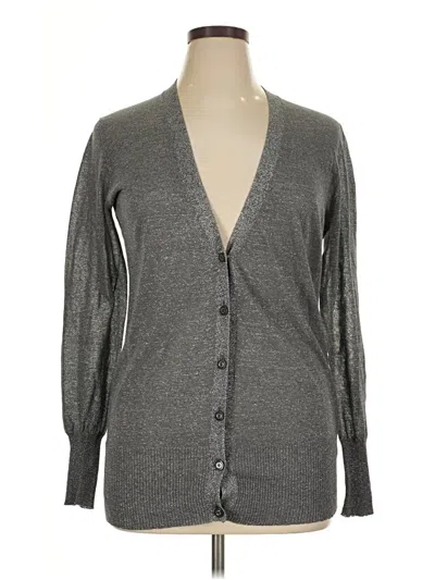Pre-owned Tory Burch Cardigan Sweater In Gray