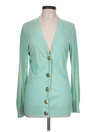 Pre-owned Tory Burch Cardigan Sweater In Green