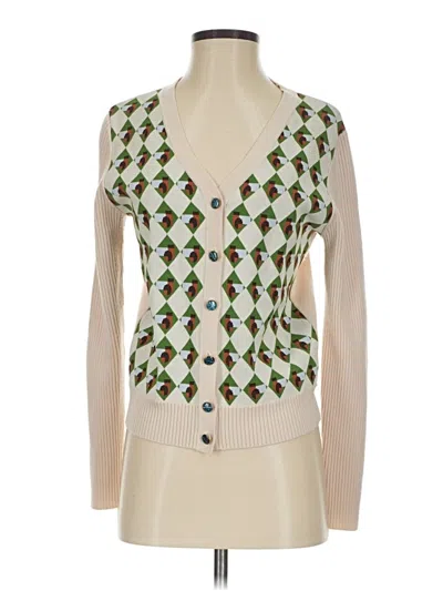 Pre-owned Tory Burch Cardigan Sweater In Ivory