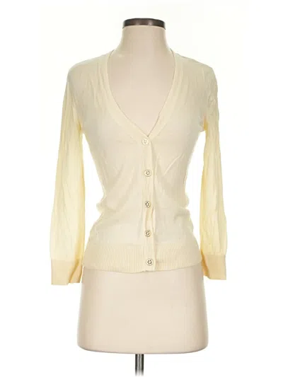 Pre-owned Tory Burch Cardigan Sweater In Ivory
