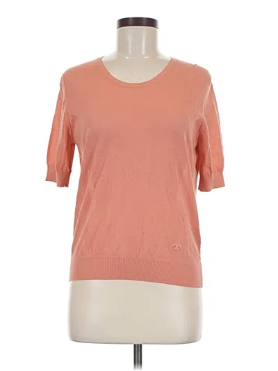 Pre-owned Tory Burch Cardigan Sweater In Orange
