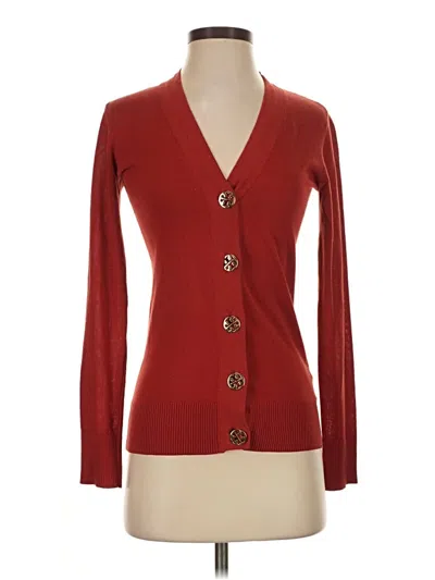 Pre-owned Tory Burch Cardigan Sweater In Red