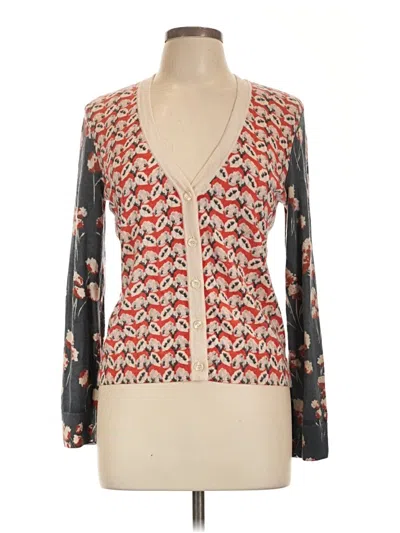 Pre-owned Tory Burch Cardigan Sweater In Red