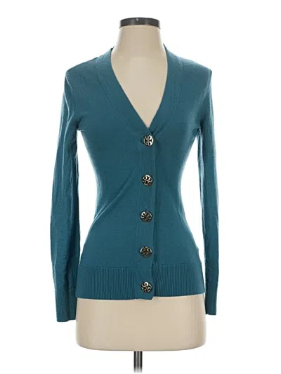 Pre-owned Tory Burch Cardigan Sweater In Teal