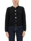 Tory Burch Cardigan With Logo In Black