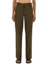 Tory Burch Green Cotton Trouser In Green