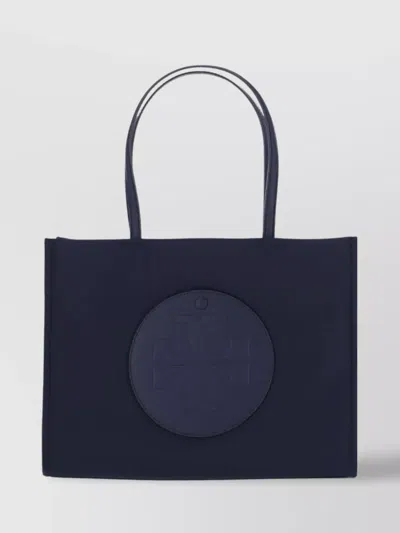 Tory Burch Carryall Tote Bag With Top Handles In Blue