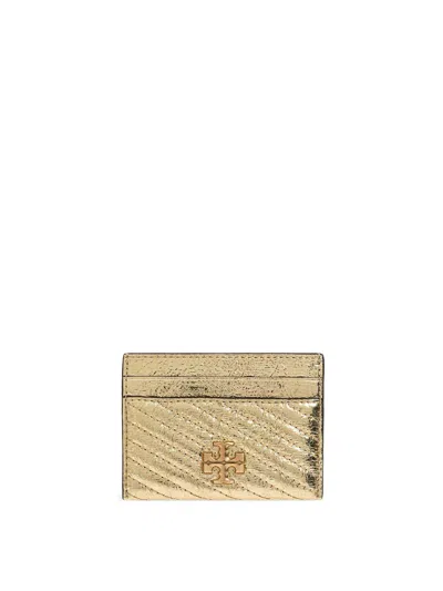 Tory Burch Kira Moto Metallic Leather Cardholder In Multicolor