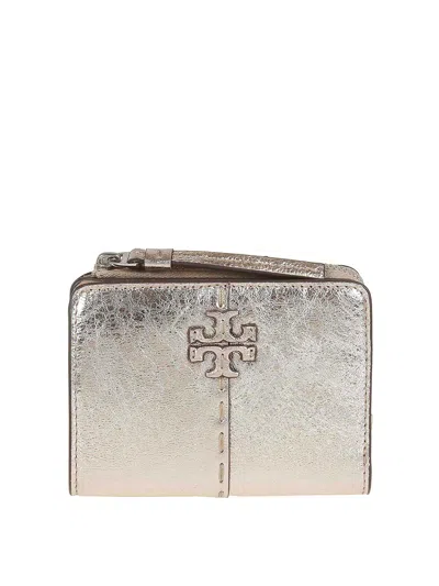 Tory Burch Leather Wallet In Gold