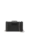 Tory Burch Fleming Leather Wallet On Chain In Black