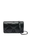 Tory Burch Black Kira Diamond Chain Wallet
