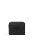 Tory Burch Small Ella Bio Zip Wallet In Black