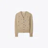 Tory Burch Cashmere Birdie Cardigan In Brown