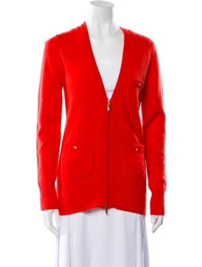 Pre-owned Tory Burch Cashmere Blazer In Red