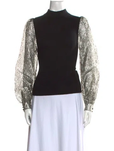 Pre-owned Tory Burch Cashmere Colorblock Pattern Sweater In Multi